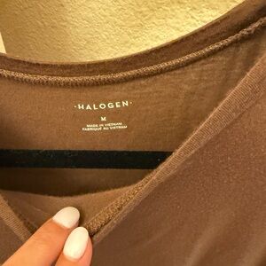 Halogen Cocoa V-Neck Tee